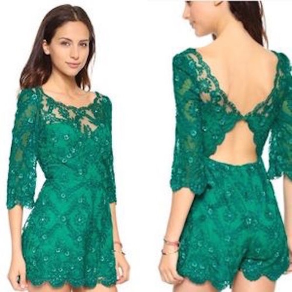 emerald romper